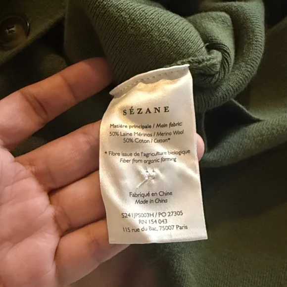 Sezane Olive Green Jumpsuit - Picture 11 of 12